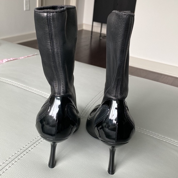 BOTTEGA VENETA Leather Sock Booties Heels 38 - Picture 4 of 12